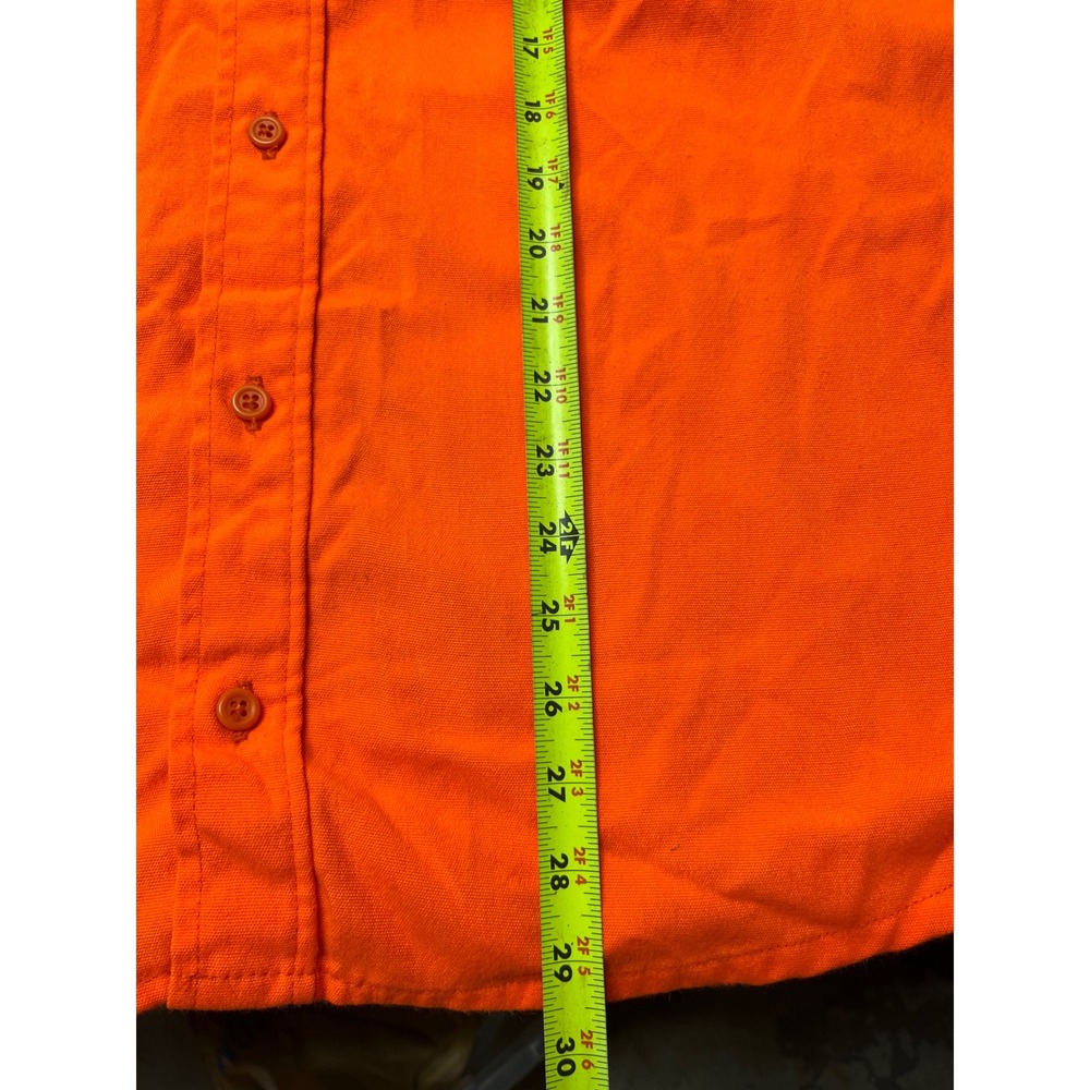 Codet Mens Blaze Orange‎ Hunting Shirt Long Sleeve Button Up High Vis Workwear - Picture 6 of 7
